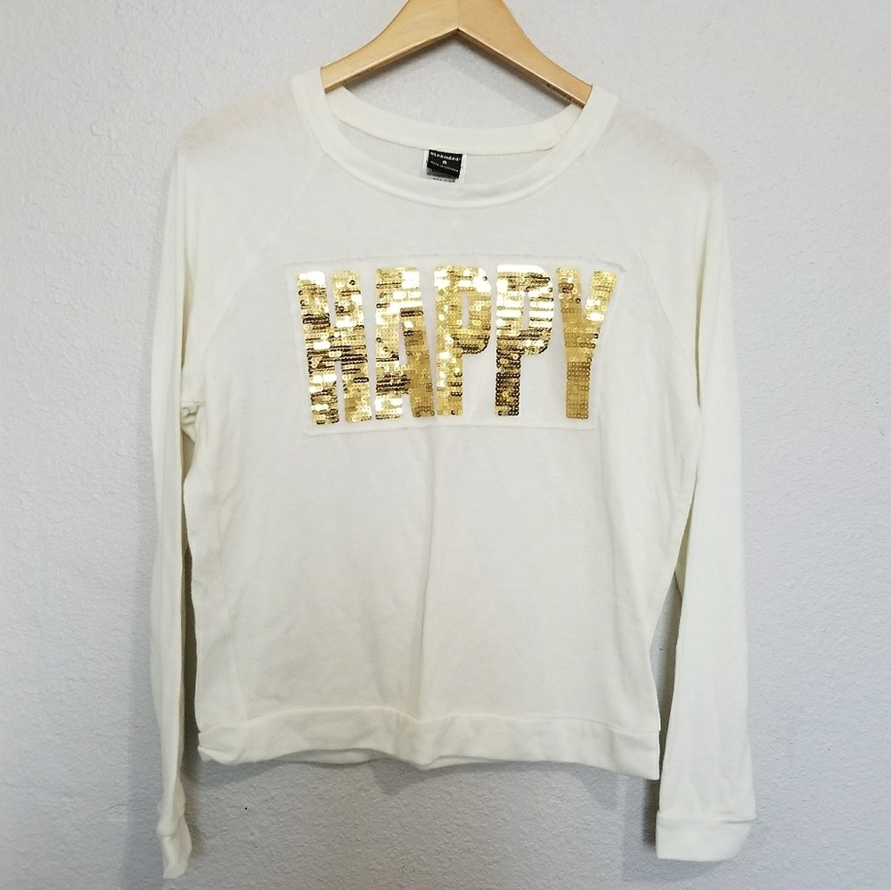 🍋3 for $20 stranded ivory happy pullover sweater